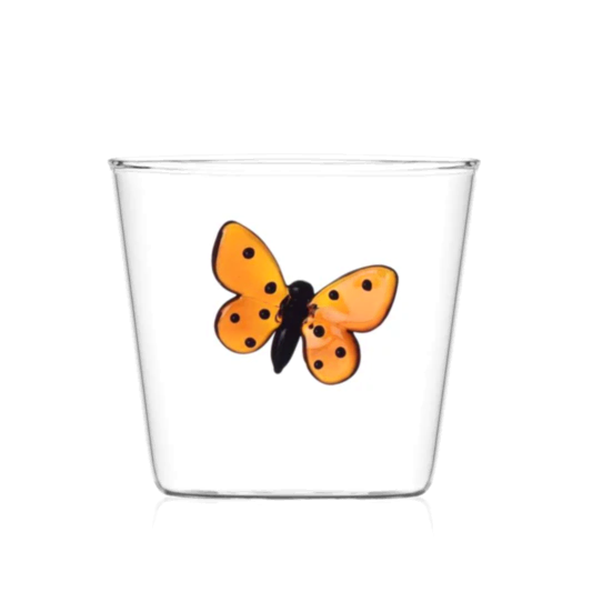 Tumbler Red Butterfly