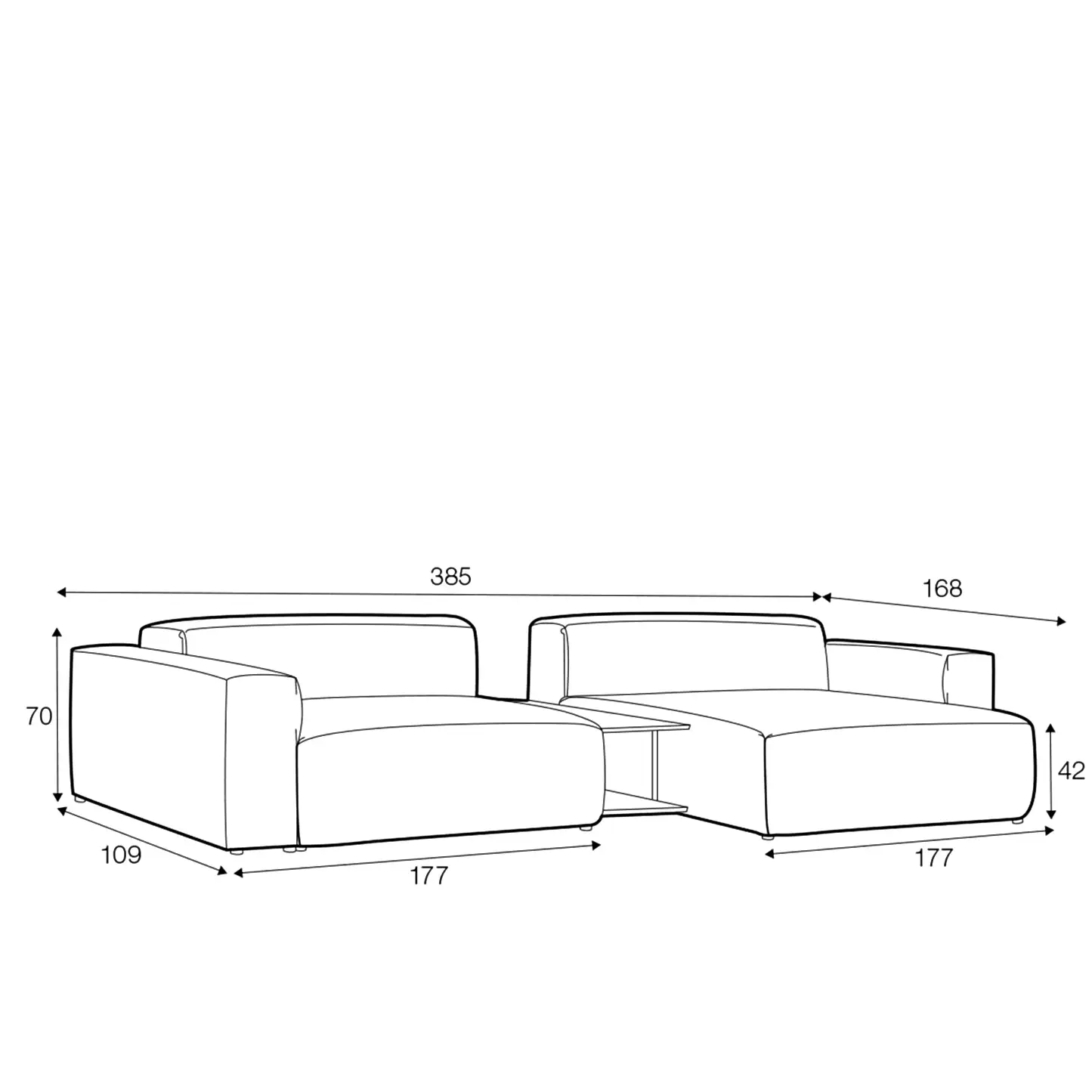 Edda SET3 modulsofa, en del av kategorien Modulsofa - At Home Interiør