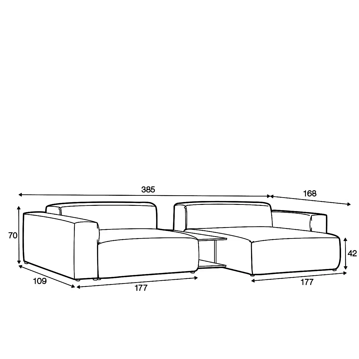 Edda SET3 modulsofa, en del av kategorien Modulsofa - At Home Interiør