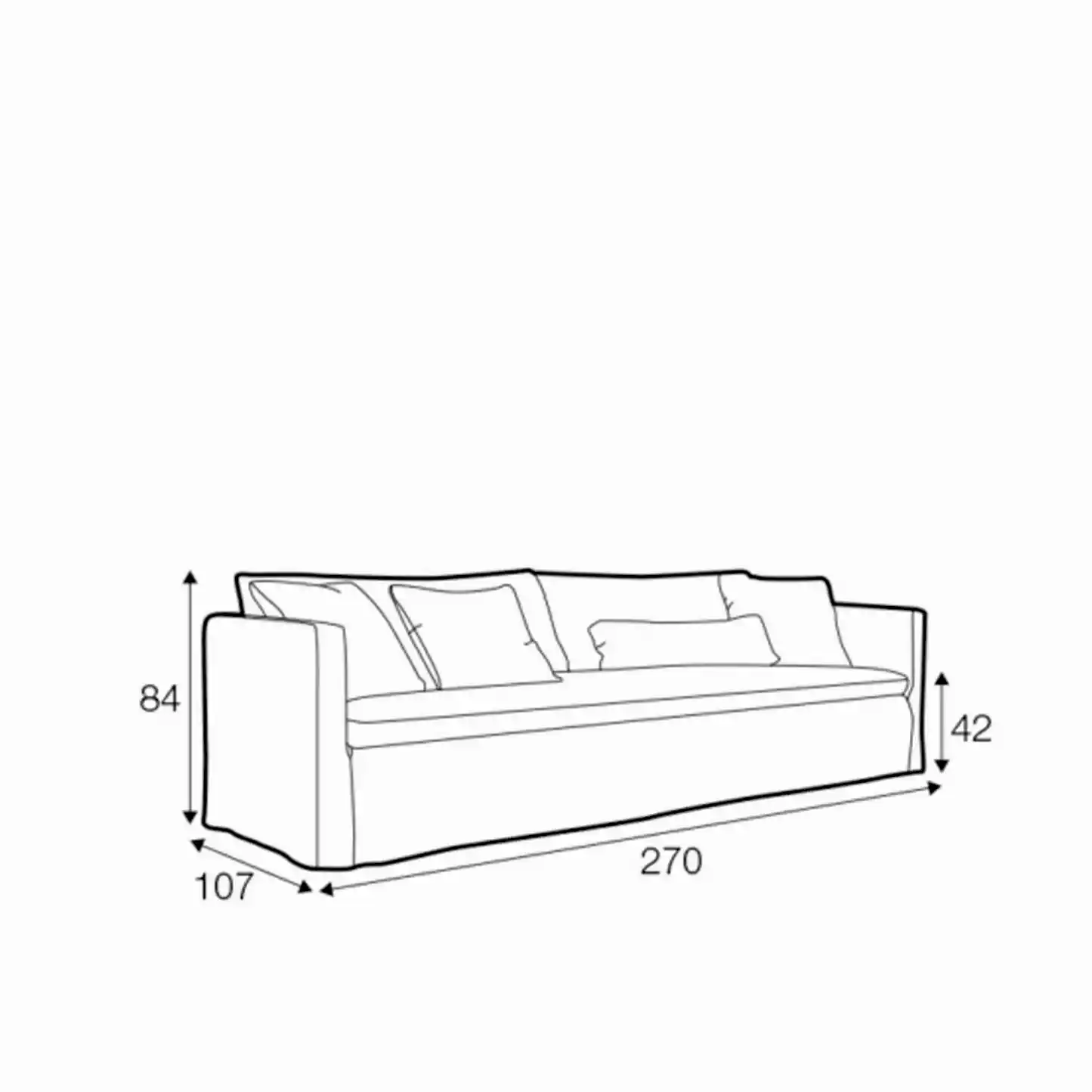 Lill 4-seter sofa, en del av kategorien 4-seter - At Home Interiør