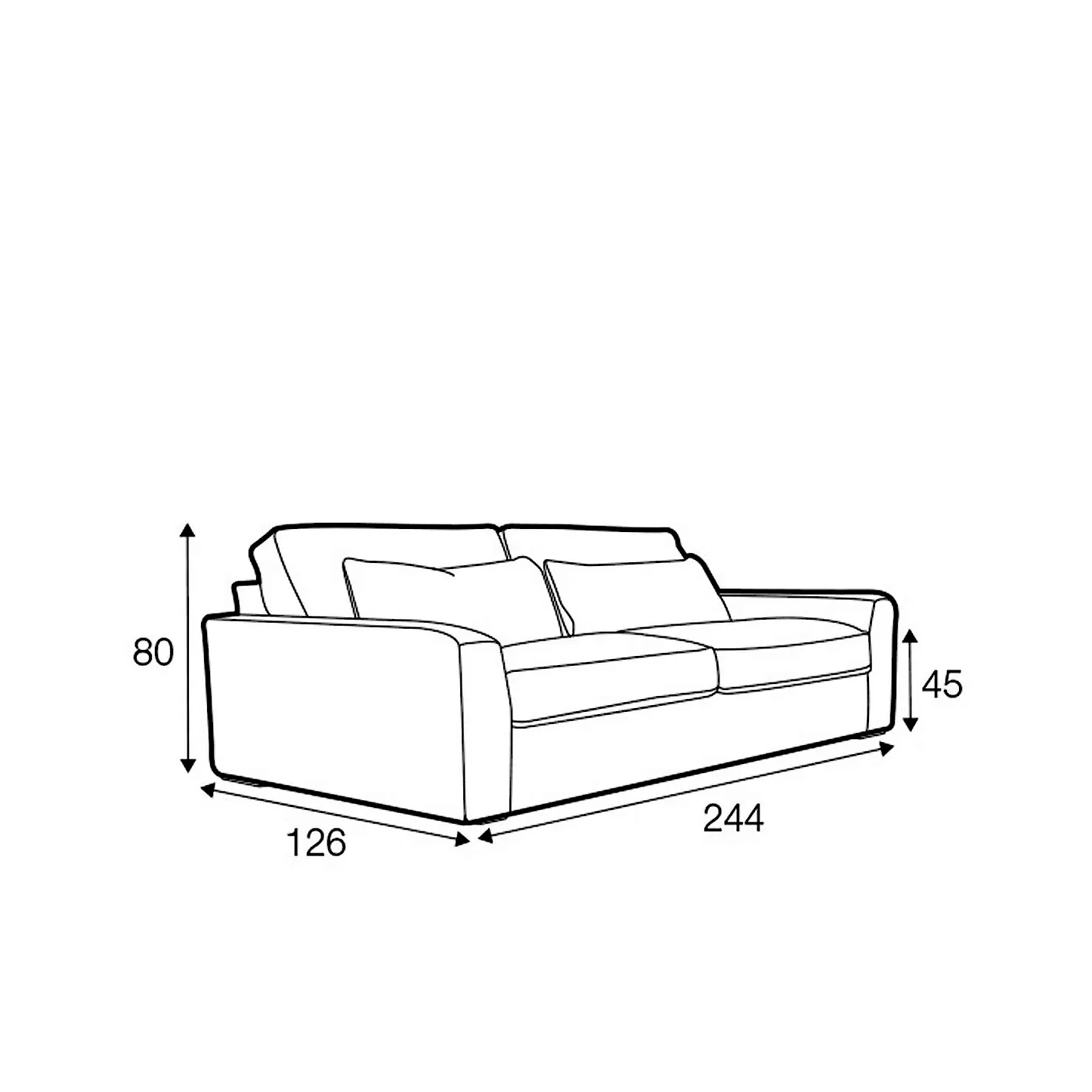 New York 3-seter XL sofa, en del av kategorien 3-seter - At Home Interiør